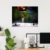 Drijvende natte luchtballonnen poster (Thuiskantoor)