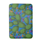 Drijvende opuntia op blauw badmat (Voorkant Verticaal)