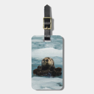 Drijvende otter bagagelabel