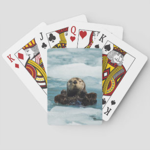 Drijvende otter pokerkaarten