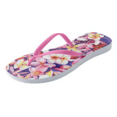 Drijvende Plumeria Teenslippers (Schuin)