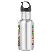 Drijvende pruimen waterfles  (Achterkant)