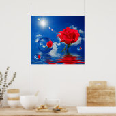 Drijvende reflecties over de liefde poster (Keuken)