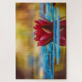 Drijvende rode Lotus Legpuzzel (Verticaal)