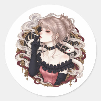 Drijvende rook ronde sticker