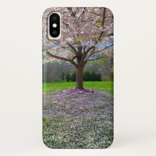 Drijvende roze bloesem van de Cherry met Bossen Case-Mate iPhone Case (Achterkant)