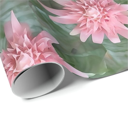 Drijvende roze romeliad Gift Wrap Cadeaupapier (Rol Hoek)
