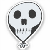 Drijvende schedelballon Sticker (Voorkant)