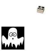 Drijvende spooksilhouette, kunststempel 	rubberstempel (Gestempeld)