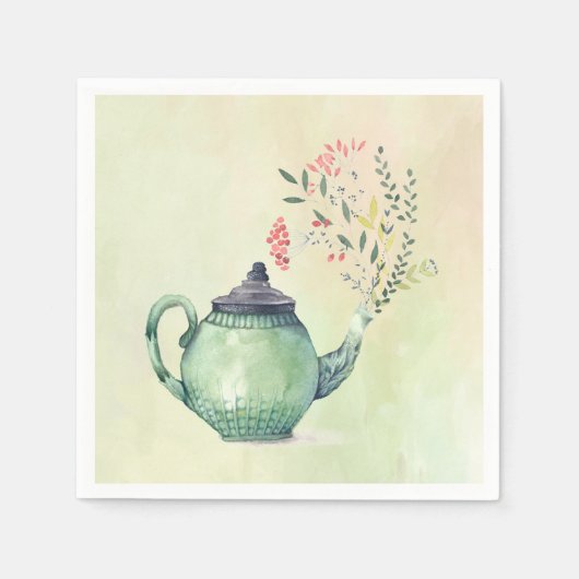 Drijvende teapot servet (Voorkant)