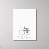 Drijvende thuisvingerafdrukgids canvas afdruk (Voorkant)