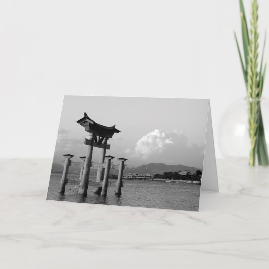 Drijvende Torii bij Miyajima Kaart (Voorkant)