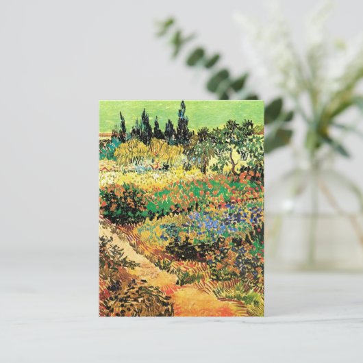 Drijvende tuin met pad door Vincent van Gogh Briefkaart (Staand voorkant)