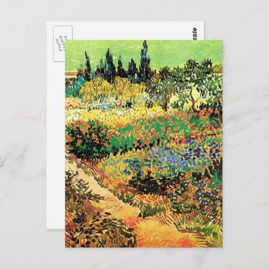Drijvende tuin met pad door Vincent van Gogh Briefkaart (Voorkant / Achterkant)