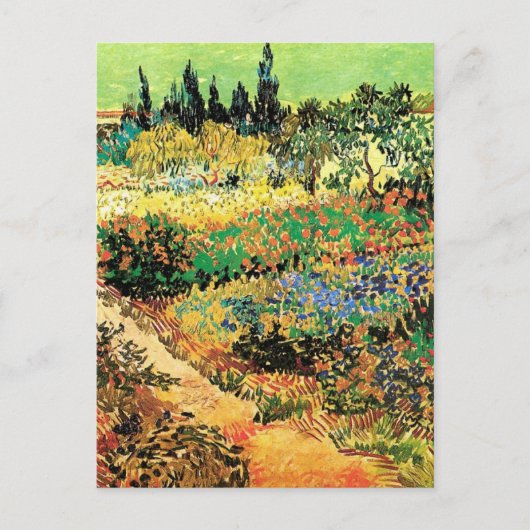 Drijvende tuin met pad door Vincent van Gogh Briefkaart (Voorkant)