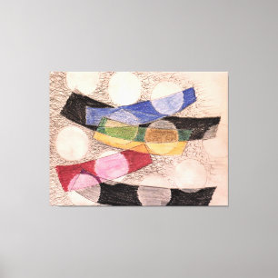 Drijvende vormen, abstracte kunst, canvas afdruk