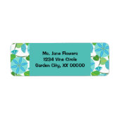 Drijvende wijnstok Abstracte retro Etiket (Voorkant)