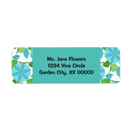 Drijvende wijnstok Abstracte retro Etiket (Voorkant)