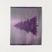 Drilkerige Kerstboom | Diep Pruim Paarse Spatten Wandkleed (Voorkant)