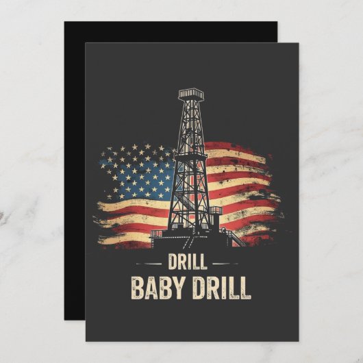 Drill Baby Drill Amerikaanse Trump Energie Economi Aankondiging (Voorkant / Achterkant)