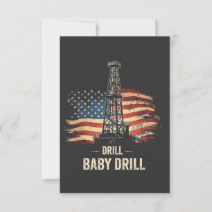 Drill Baby Drill Amerikaanse Trump Energie Economi Bedankkaart