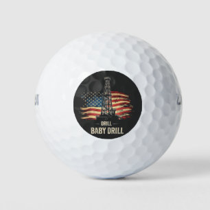 Drill Baby Drill Amerikaanse Trump Energie Economi Golfballen