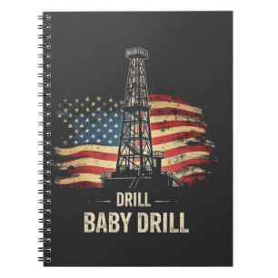Drill Baby Drill Amerikaanse Trump Energie Economi Notitieboek