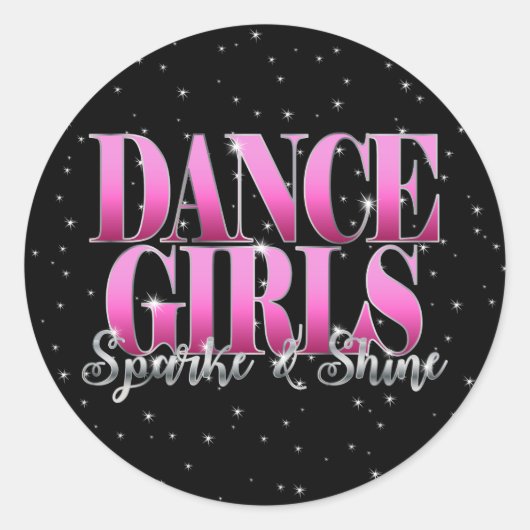 Drill Dance Team Sparkle Ronde Sticker (Voorkant)