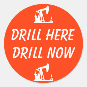 DRILL HIER, DRILL NU Stickers