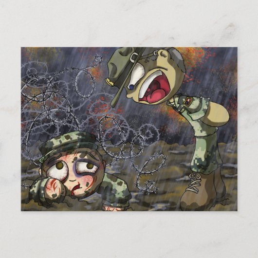 Drill Sergeant Briefkaart (Voorkant)