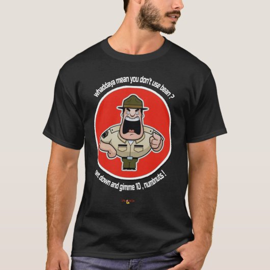 Drill Sergeant Coffee Lover T-Shirt (Voorkant)