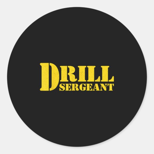 Drill Sergeant Uniform Militair Boot Camp Instruct Ronde Sticker (Voorkant)