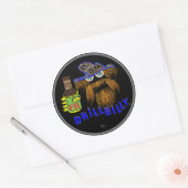 DRILLBILY BLUE Oilfield Ronde Sticker (Envelop)
