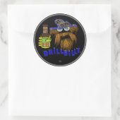 DRILLBILY BLUE Oilfield Ronde Sticker (Tas)