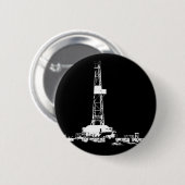 Drilling Rig Silhouette Ronde Button 5,7 Cm (Voorkant /achterkant)