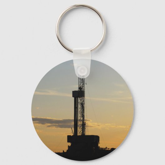 Drilling Rig Silhouette Sleutelhanger (Voorkant)