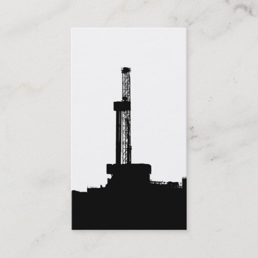 Drilling Rig Silhouette Visitekaartje (Voorkant)