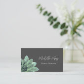 Dringend bodemmonster Succulent Elegant Gray Visitekaartje (Staand voorkant)