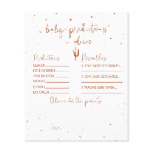 Dringende Baby shower Baby + Advice Card