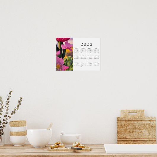 Dringende bloei Digitale Art 2023 Agenda Poster (Keuken)