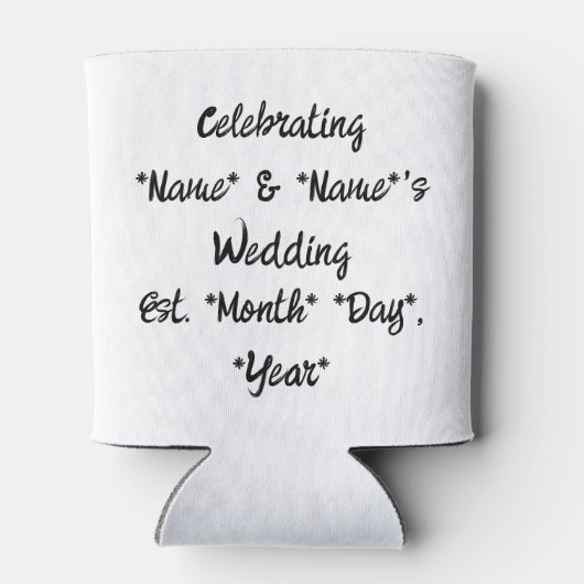 "Drink A Cold One for US" Koelbox voor weddenschap Blikjeskoeler (Achterkant)