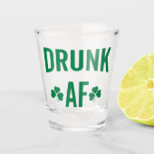 Drink AF Funny St. Patrick's Day Quote Shot Glas (Voorkant)