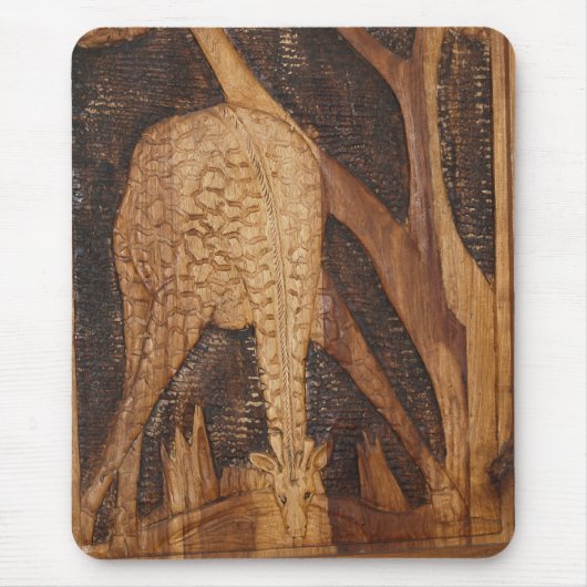 Drink Afrikaanse Giraffe Mousepad Muismat (Voorkant)