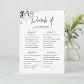 Drink Als Bachelorette Game Minimalist Kaart (Staand voorkant)
