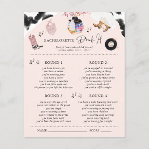 Drink Als   Disco Cowgirl Bachelorette Feestspel