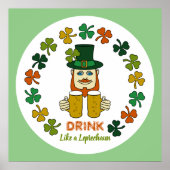 Drink als een Leprechaun Poster (Voorkant)
