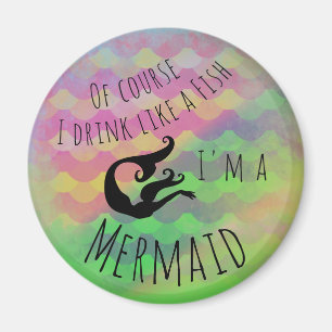 Drink als een vis! - Kleurrijke schalen Magneet