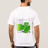 Drink & Be Merry Irish CUSTOM Naam of Bedrijf T-shirt (Achterkant)