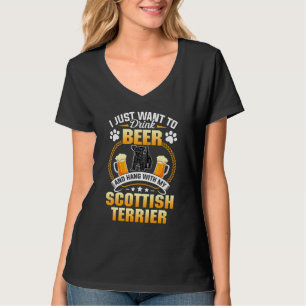 Drink Beer en hang met mijn Schotse terrier Dog T-shirt