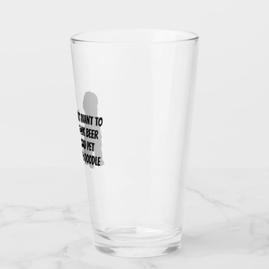 Drink Beer en Pet Mijn Stuis Glas (Links)